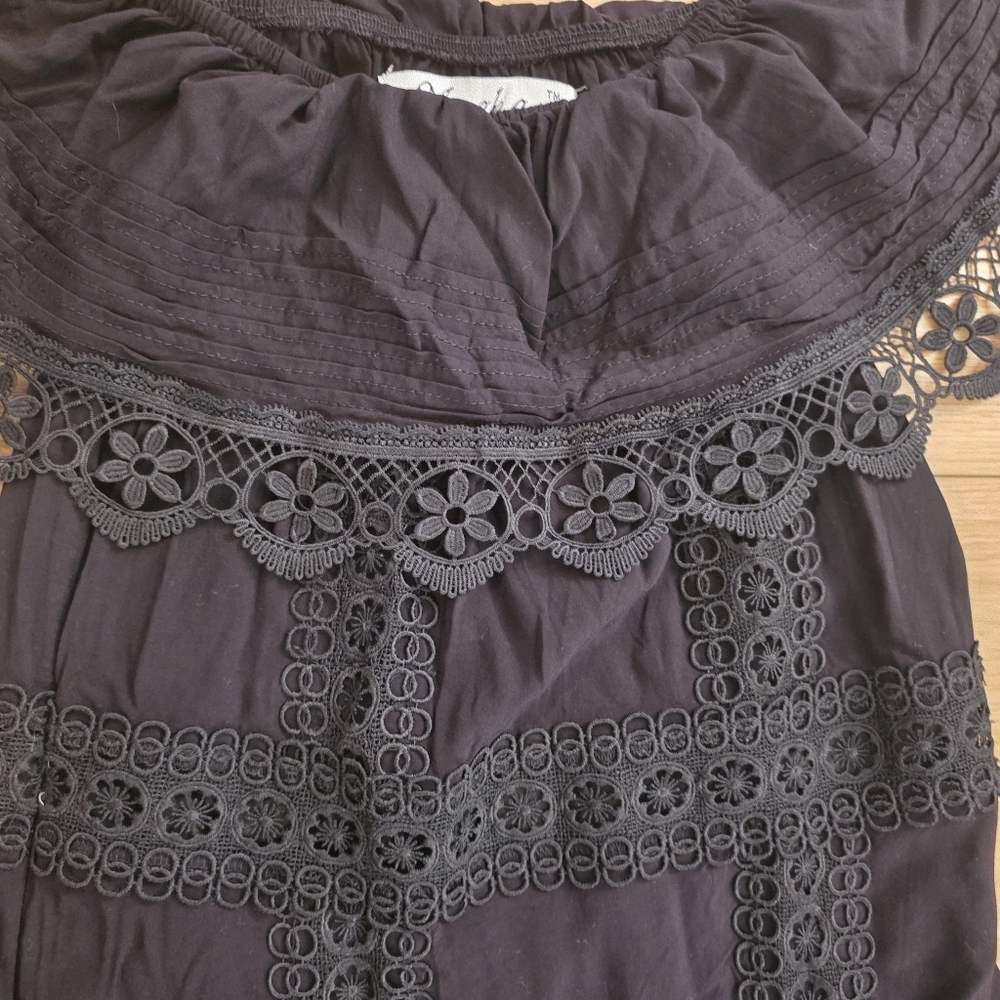 Meghan Los Angeles Off The Shoulder Maxi Dress- M - Picture 4 of 13